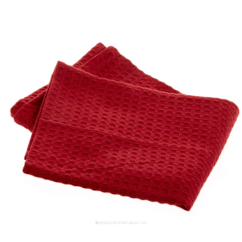 Apple Red Waffle Dish Towel