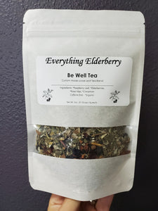 Be well tea, everything elderberry