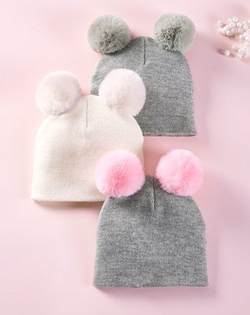 Double Pompom Beanie