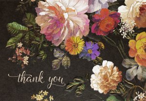 Peter Pauper Press Midnight Floral Thank You Cards 332424