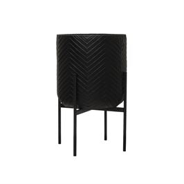 Metal Black Planter With Stand