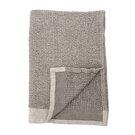 Cotton tea towel, grey, set of two
