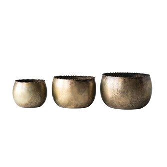 Antique Brass Metal Planters