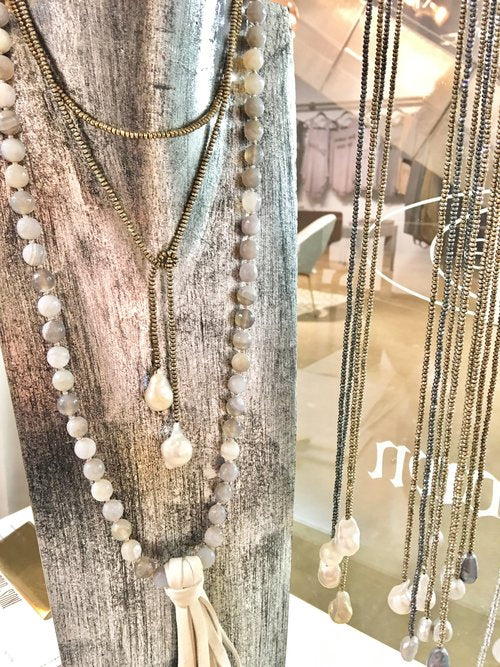 Gold and Stone Mermaid Lariat 724