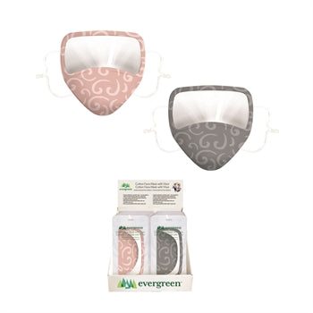 Women's Antimicrobial Non-Medical Cotton Face Mask w/ Visor