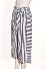 Pauline pant, black & white stripe