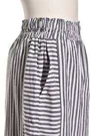 Pauline pant, black & white stripe