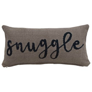 Woven cotton lumber pillow, “Snuggle “