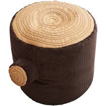 Tree stump pouf