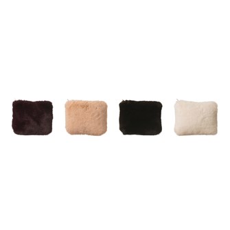 Faux Fur Zip Pouch "4 colors"